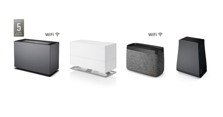 Овлажнители Noah Pro Titanium, Oskar big white, Karl Wifi big и Air washer George titanium от Stadler Form